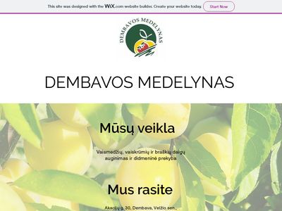 Dembavos medelynas apie įmonę  www.medelynas.com